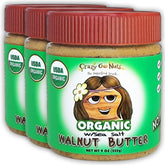 CrazyGoNuts frente del envase mostrando marca y tamaño 9 oz, claridad del producto