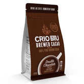 Crio Bru paquete frontal Double Chocolate muestra diseño y tamaño