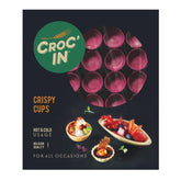 CROC'IN frente del paquete con 60 mini tartaletas fucsia, lista para servir