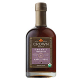 Crown Maple frasco frontal mostrando etiqueta clara y orgánica
