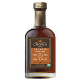 Crown Maple botella frontal mostrando etiqueta orgánica y tamaño 25 fl oz