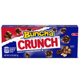Crunch empaque frontal de Buncha CRUNCH mostrando 12 cajas y conveniencia