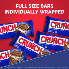 Crunch barra junto a mano para comparar tamaño y porción práctica