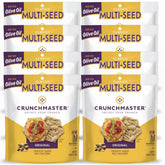 Crunchmaster empaque frontal mostrando 8 cajas para llevar y conveniencia