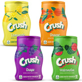 Crush frontal del paquete de cuatro botellas mostrando variedad y conveniencia