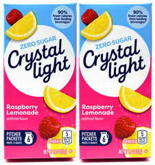 Crystal Light frambuesa limonada frente del envase con conveniencia