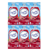 Crystal Light frente de la caja Cherry Pomegranate Ice mostrando presentación práctica