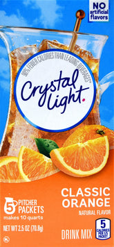 Kraft Crystal Light frente del empaque mostrando conveniencia