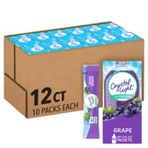 Crystal Light frente del empaque mostrando 12 cajas y diseño práctico