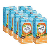 Crystal Light frente del empaque mostrando 10 sobres y la variedad durazno