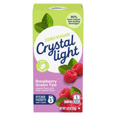 Crystal Light empaque frontal mostrando 12 envases, conveniente para almacenar