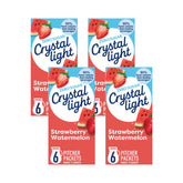 Crystal Light empaque frontal mostrando 6 sobres y beneficio práctico