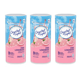 Crystal Light frontal del envase con sobres visible y beneficio de porciones fáciles