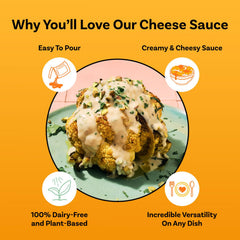 Daiya en pasta servida ilustrando salsa Alfredo sin lácteos y sabor cremoso