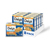 Daiya frente del empaque mostrando el pack de 8 raciones y conveniencia