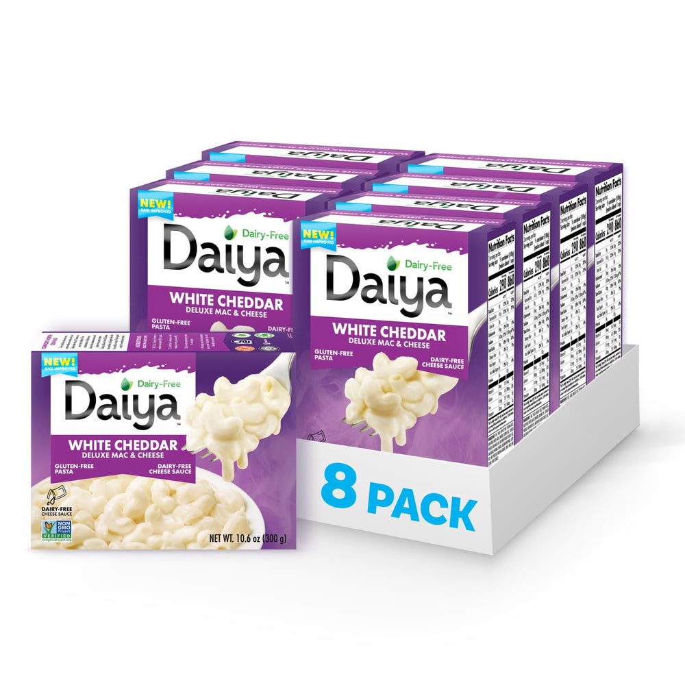 Daiya embalaje frontal mostrando el envase y conveniencia