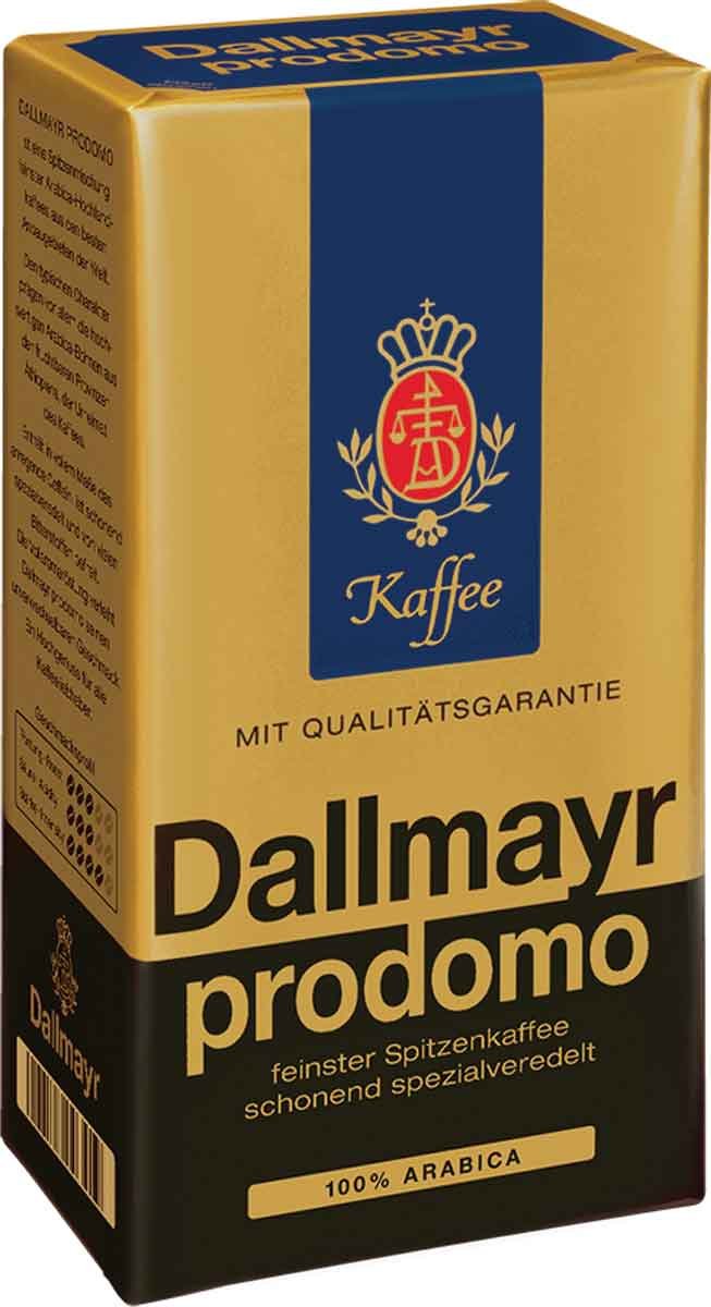 Dallmayr empaque frontal al vacío mostrando 500 g y beneficios de conservación