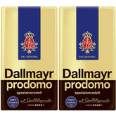 Dallmayr paquete frontal mostrando marca y tamaño, transmite calidad premium
