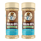 Dan-O's frasco frontal mostrando etiqueta y diseño, aporta sabor ranch y parmesano