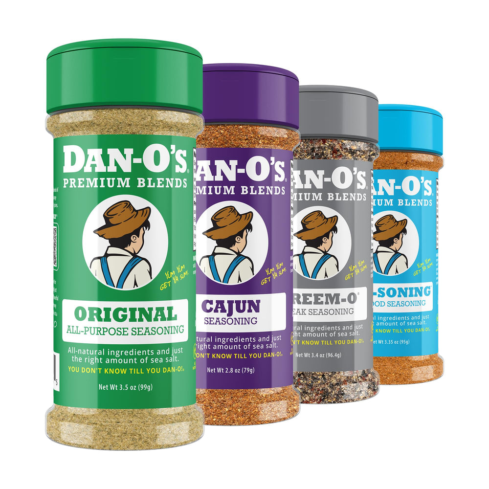 Dan-O's pack frontal mostrando las cuatro botellas, ideal para probar variedad