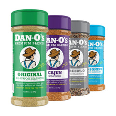 Dan-O's pack frontal mostrando las cuatro botellas, ideal para probar variedad