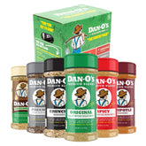 Dan-O's set de seis botellas frontal mostrando variedades y beneficios versátiles