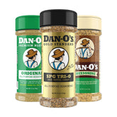 Dan-O's pack frontal mostrando las tres botellas para conveniencia diaria