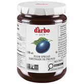 D'Arbo frasco frontal de ciruela mostrando etiqueta clara y origen austríaco