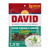 David paquete frontal Sour Cream & Onion muestra resellable y portabilidad