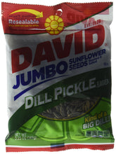 David envase frontal de 3 paquetes con sabor dill pickle, práctico para llevar