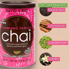 David Rio chai en taza cremoso, disfruta sabor vainilla sin cafeína