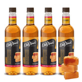 DaVinci Gourmet jarabe caramelo clásico botella frontal muestra uso