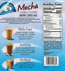 DaVinci Gourmet vaso frappé mocha con crema, ideal para servir consistente