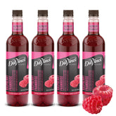 DaVinci Gourmet botella frontal mostrando jarabe frambuesa, fácil identificación