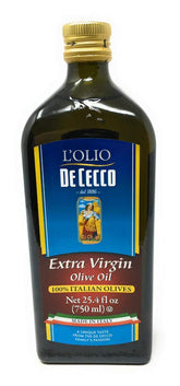De Cecco botella frontal de aceite de oliva virgen extra, conservación y aroma