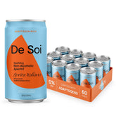 De Soi lata frontal mostrando diseño y sabor cítrico
