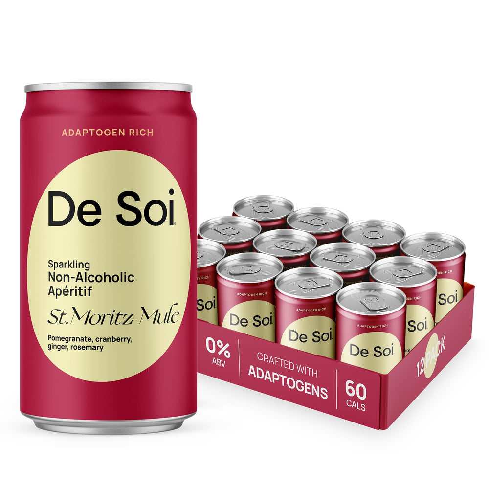 De Soi lata frontal mostrando diseño elegante y sabor sofisticado