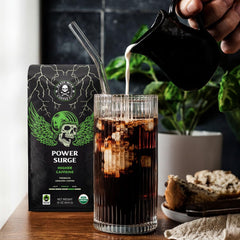 Death Wish Coffee taza servida lista para beber que mejora concentración