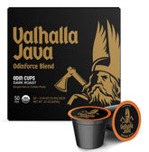 Death Wish Coffee paquete frontal mostrando la marca y el blend Valhalla Java, ideal para regalar