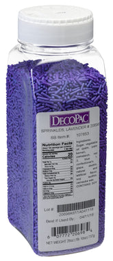 DecoPac envase frontal lavanda muestra cantidad 26 oz y presentación profesional