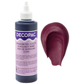 DecoPac tubo frontal mostrando color granate y etiqueta clara