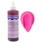 DecoPac envase frontal neon rosa mostrando diseño y tamaño