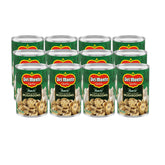 Del Monte lata frontal trozos y tallos mostrando etiqueta y beneficio de conveniencia