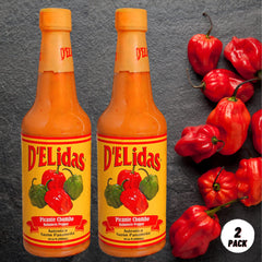 D'ELidas textura de salsa en cuchara, detalle de ingredientes naturales