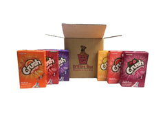 D'Elite Box mezcla Crush disolviéndose en vaso con hielo, preparación instantánea y refrescante