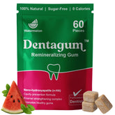 Dentagum frente del empaque mostrando la marca y beneficio remineralizante