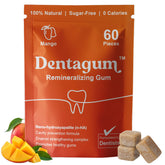 Dentagum paquete frontal mostrando 60 unidades y beneficio de cuidado bucal