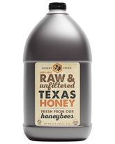 Desert Creek Honey frasco galón frontal muestra un envase práctico y natural