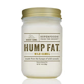 Desert Farms frasco frontal mostrando grasa de camello y beneficio de cocina estable