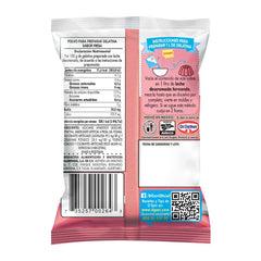 D'Gari textura cremosa de gelatina fresa en primer plano, ideal para postres